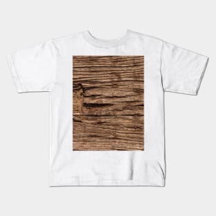 Rustic Country Barn Grain Wood Texture Kids T-Shirt